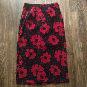 Retro Floral Print Skirt